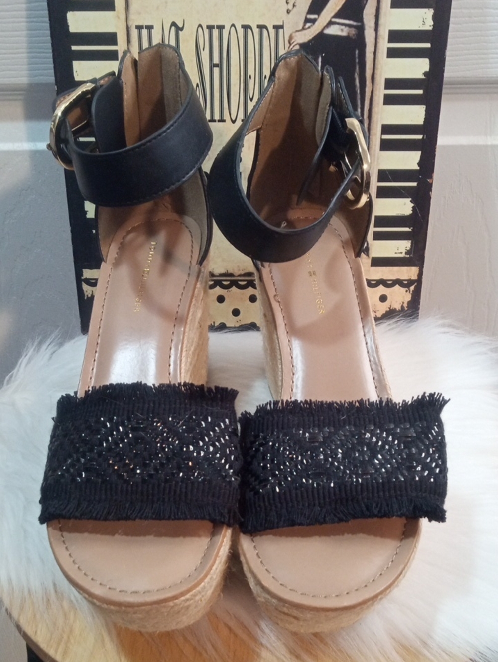 TOMMY HILFIGER TERRIN ESPADRILLE WEDGE SANDAL - Picture 3 of 11